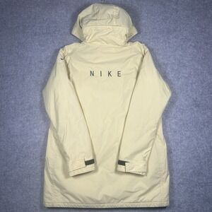 Vintage Nike Jacket Girls‎ Size Large(12-14) Yellow Long Winter Coat Hooded Zip